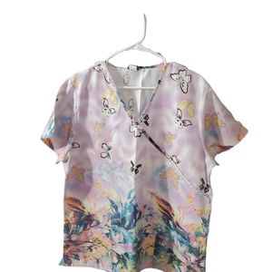 Floral Butterfly Print Women's Top